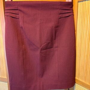 Express Deep Burgundy Pencil Skirt